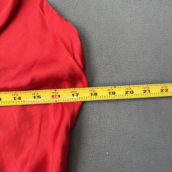 Bardot Slip Dress Satin Midi Cowl Neck Neiman Marcus NWT Sz Large 10 Red‎ - Picture 7 of 16